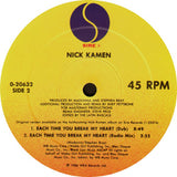 Nick Kamen : Each Time You Break My Heart (12", Maxi)