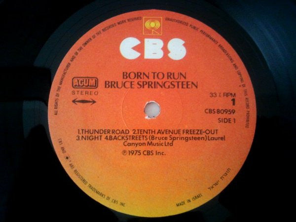 Bruce Springsteen : Born To Run (LP, Album, RE)