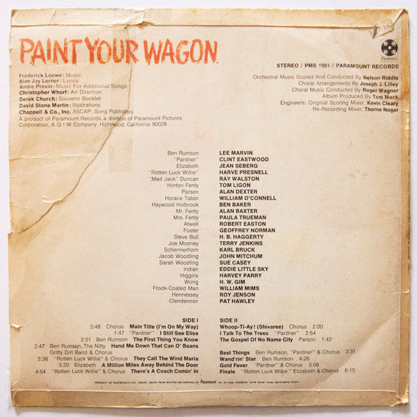 Various : Paint Your Wagon:  Music From The Soundtrack (LP, Album)