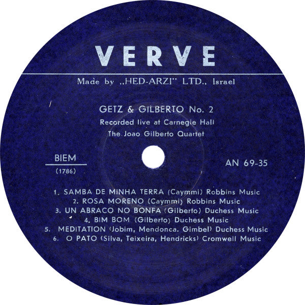 Stan Getz / João Gilberto : Getz / Gilberto #2 (LP, Album)