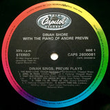 Dinah Shore : Dinah Sings Previn Plays - Songs In A Mid-night Mood (LP, Album, RE)