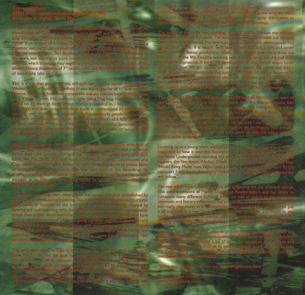 Cabaret Voltaire : #7885 (Electropunk To Technopop 1978 – 1985) (2xLP, Comp)