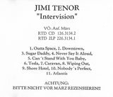 Jimi Tenor : Intervision (CD, Album, Promo)