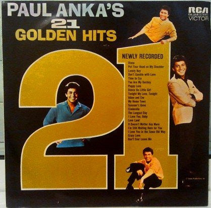 Paul Anka : Paul Anka's 21 Golden Hits (LP, Comp)