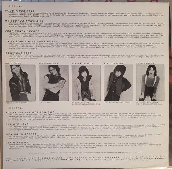 The Cars : The Cars (LP, Album)