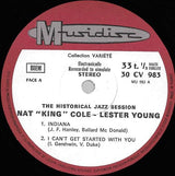 Nat King Cole - Lester Young Quintet : The Historical Jazz Session (LP, RE)
