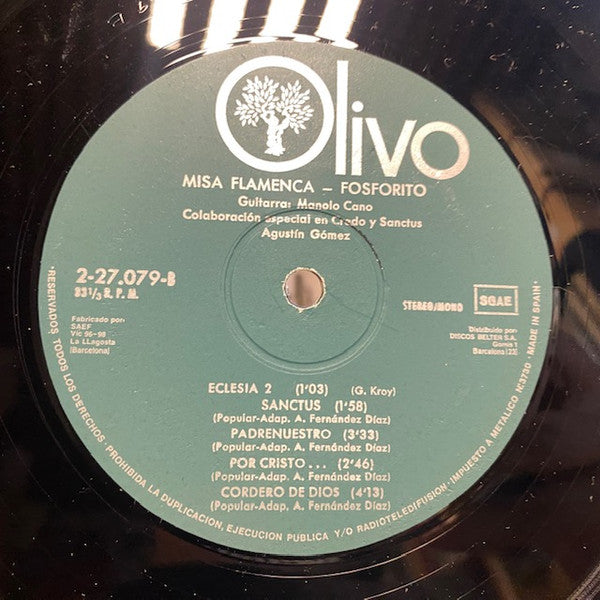 Fosforito : Misa Flamenca (LP, RE)