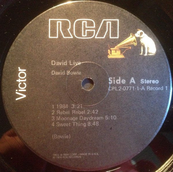 David Bowie : David Live (2xLP, Album, RP, Bla)