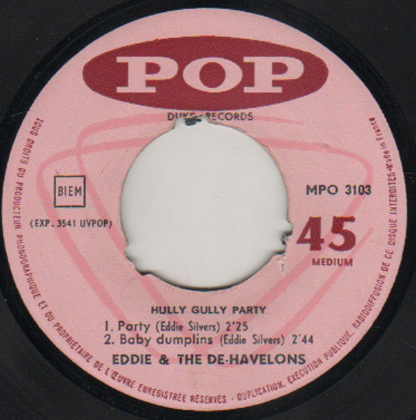 Eddie And The De Havelons, The El Torros : Hully Gully Party (7", EP)