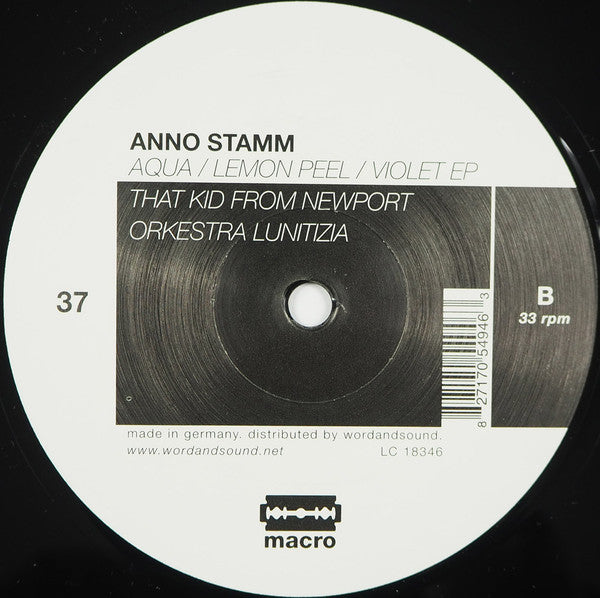 Anno Stamm : Aqua / Lemon Peel / Violet EP (12", EP)