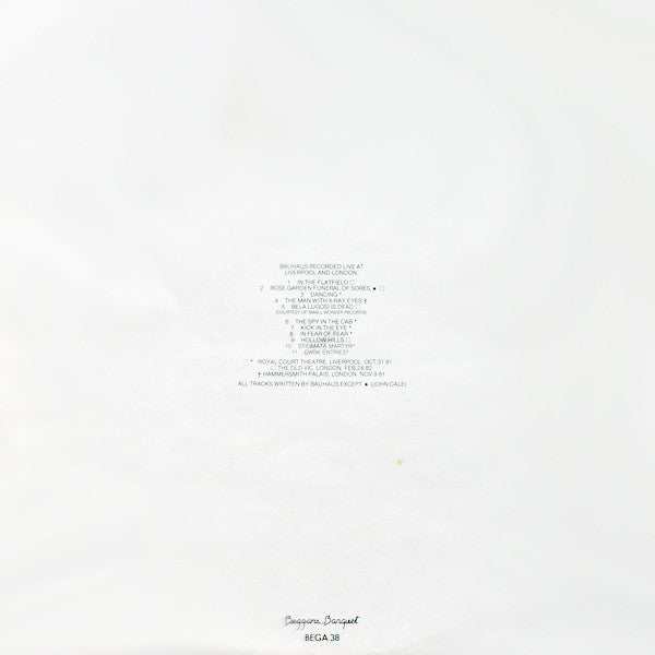 Bauhaus : Press The Eject And Give Me The Tape (LP, Album, W/Lbl)