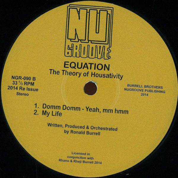 Equation : The Theory Of Housativity (12", RE, RM)