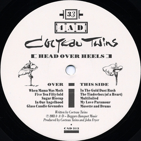 Cocteau Twins : Head Over Heels (LP, Album, Glo)