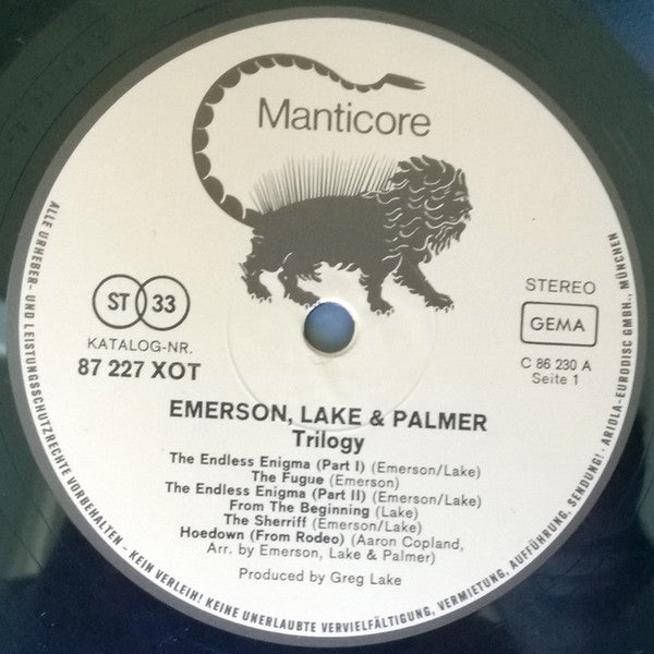 Emerson Lake & Palmer* : Trilogy (LP, Album, RE, RP, Non)