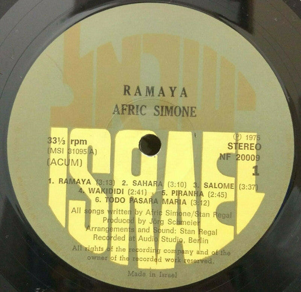 Afric Simone : Ramaya (LP, Album)