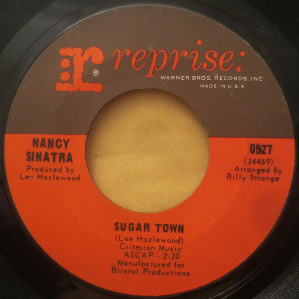 Nancy Sinatra : Sugar Town / Summer Wine (7", Single, Pit)