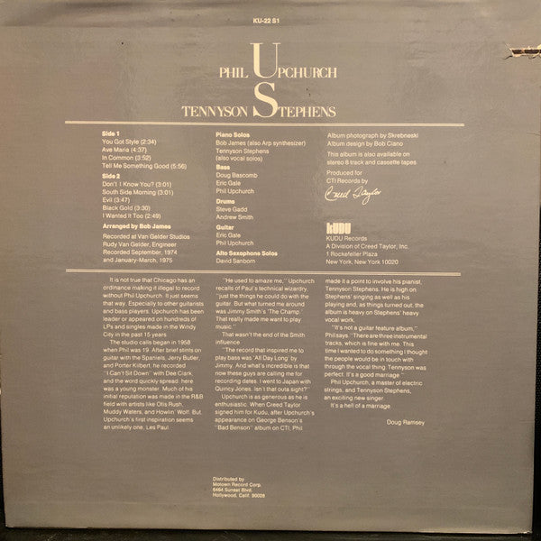 Phil Upchurch / Tennyson Stephens : Upchurch/Tennyson (LP, Album, San)