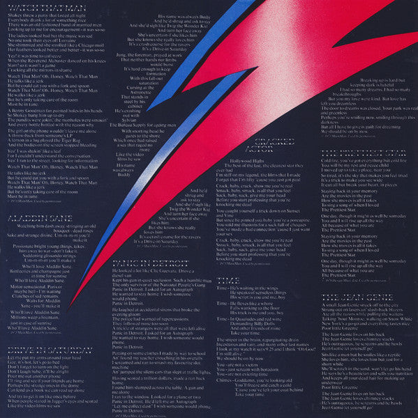 David Bowie : Aladdin Sane (LP, Album, RE, Non)