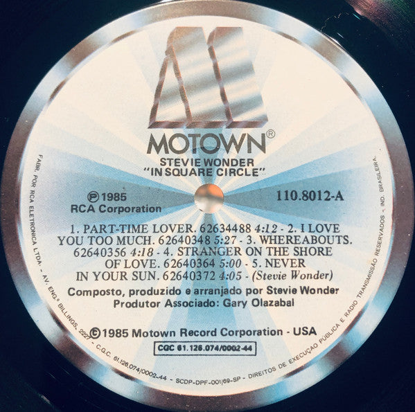 Stevie Wonder : In Square Circle (LP, Album, Gat)