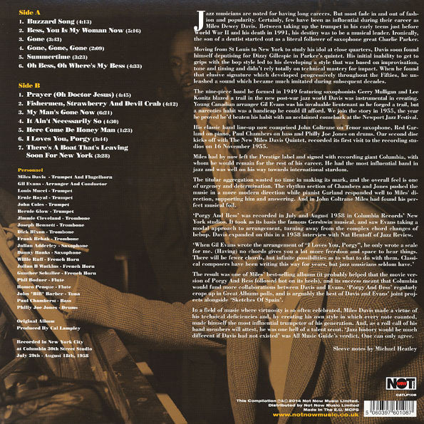 Miles Davis : Porgy & Bess (LP, Album, RE)