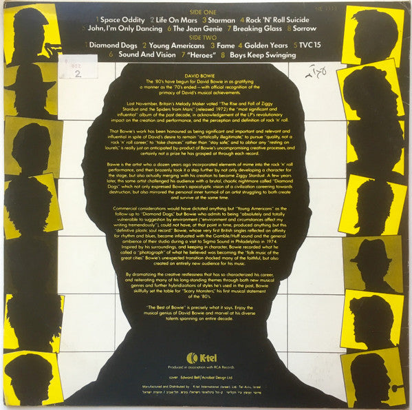 David Bowie : The Best Of Bowie (LP, Comp)