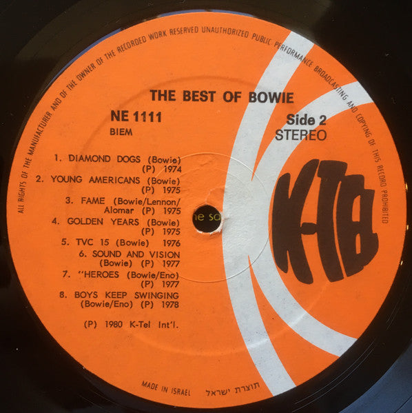David Bowie : The Best Of Bowie (LP, Comp)