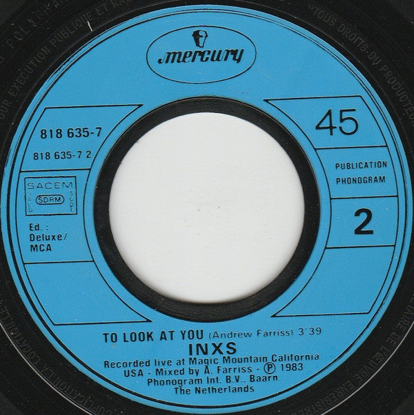 INXS : Original Sin (7", Single, Blu)