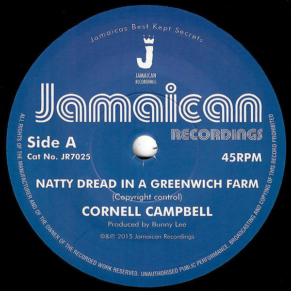 Cornell Campbell : Natty Dread In A Greenwich Farm (7", RE)