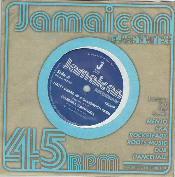 Cornell Campbell : Natty Dread In A Greenwich Farm (7", RE)