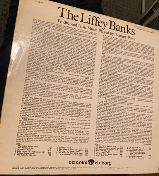Tommy Potts : The Liffey Banks - Traditional Irish Music Played By Tommy Potts (LP, Album)