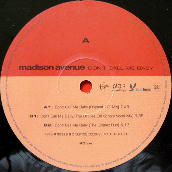 Madison Avenue : Don't Call Me Baby (12", Single)