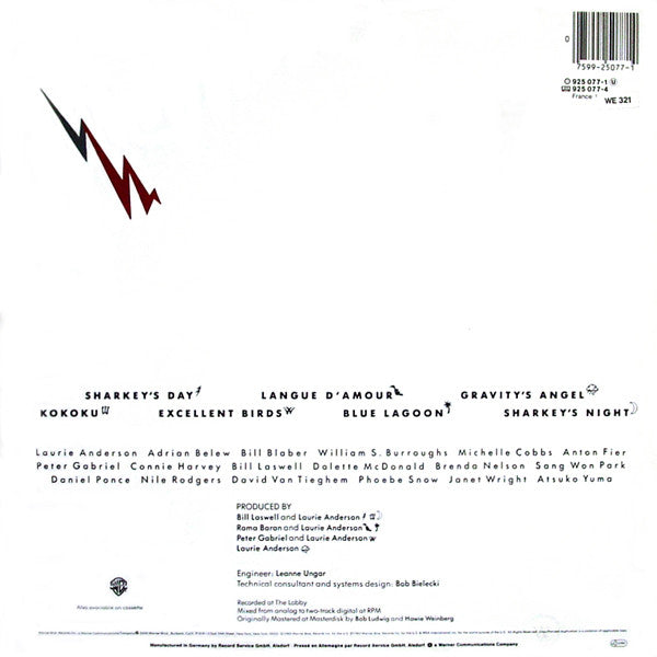 Laurie Anderson : Mister Heartbreak (LP, Album)