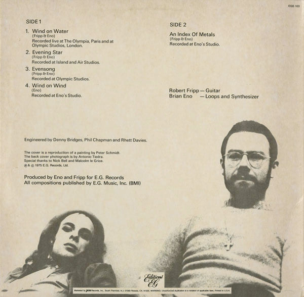Fripp & Eno : Evening Star (LP, Album, RE)