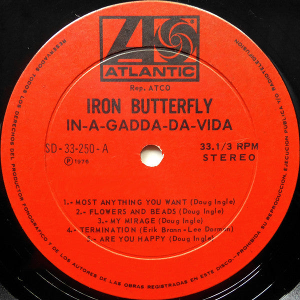 Iron Butterfly : In-A Gadda-Da-Vida (LP, Album, RE, San)