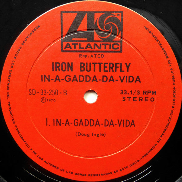 Iron Butterfly : In-A Gadda-Da-Vida (LP, Album, RE, San)