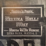 Víctor Heredia, César Isella, Cuarteto Zupay : Canto A La Poesía - Cantan a Pablo Neruda, María Elena Walsh, José Pedroni (2xLP, Album, Gat)