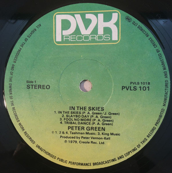 Peter Green (2) : In The Skies (LP, Album, Gat)