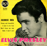 Elvis Presley : Jailhouse Rock (7", EP, Mono, RP, Blu)
