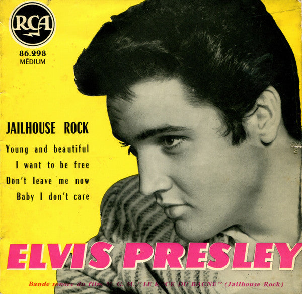 Elvis Presley : Jailhouse Rock (7", EP, Mono, RP, Blu)