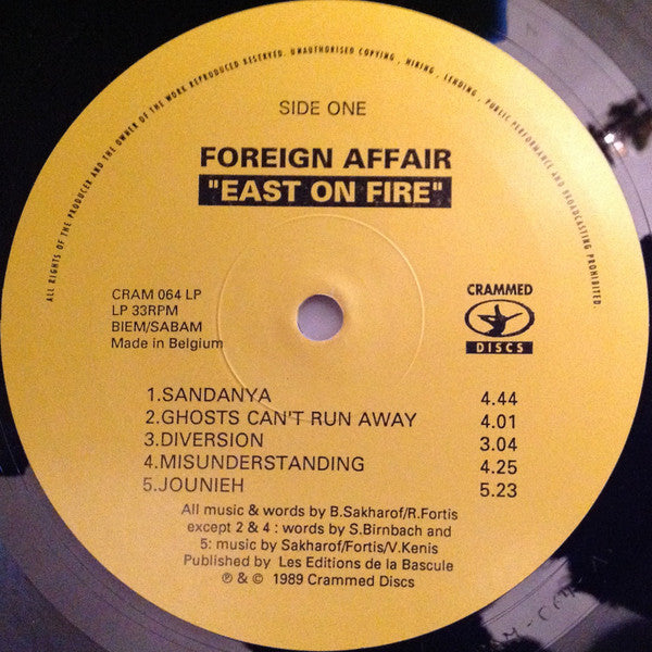 Foreign Affair : East On Fire (LP, Album)