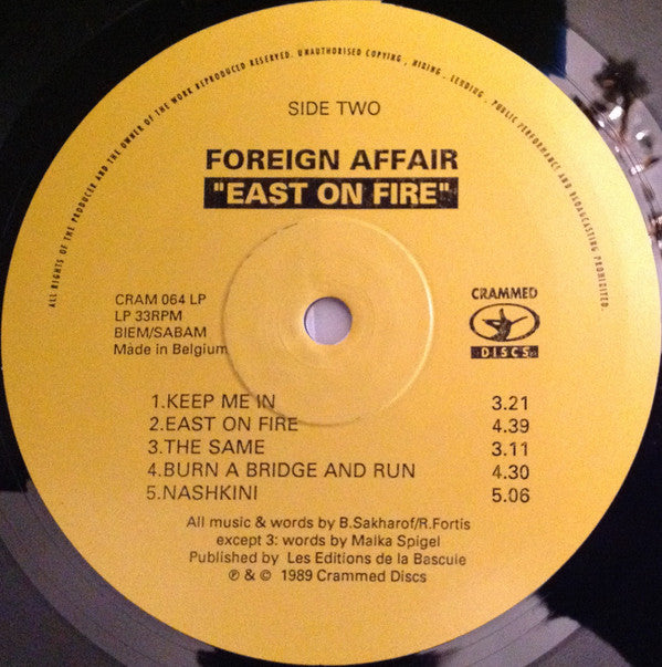 Foreign Affair : East On Fire (LP, Album)