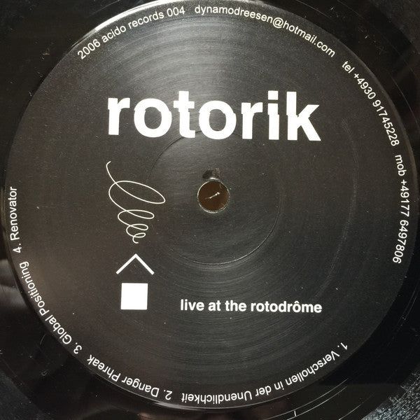Rotorik : Live At The Rotodrôme (12")