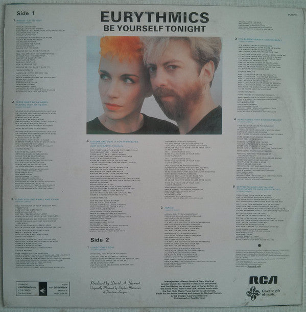 Eurythmics : Be Yourself Tonight (LP, Album)