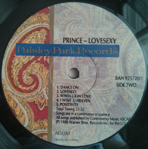 Prince : Lovesexy (LP, Album)