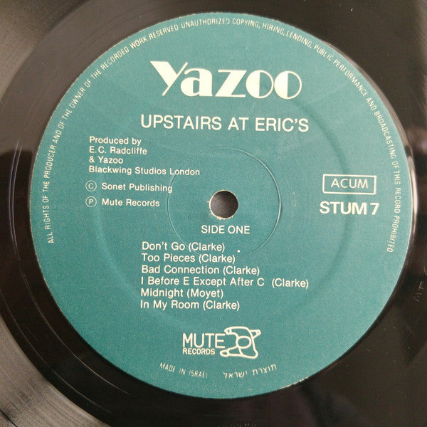 Yazoo : Upstairs At Eric's (LP, Album)