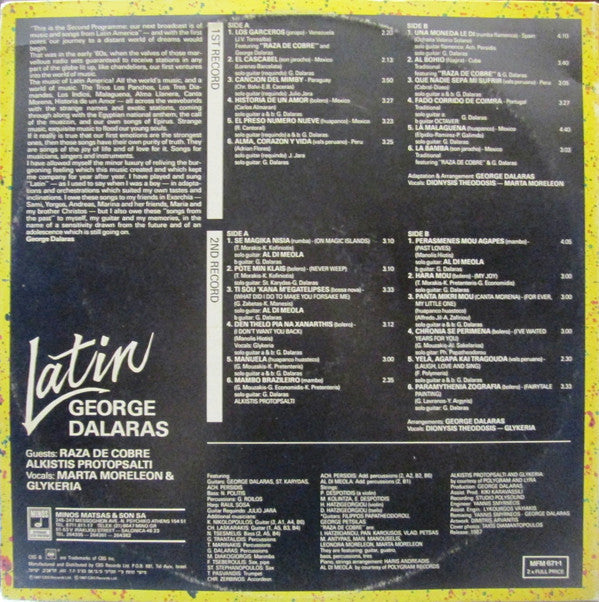 Γιώργος Νταλάρας, Al Di Meola : Latin (2xLP, Album, Gat)