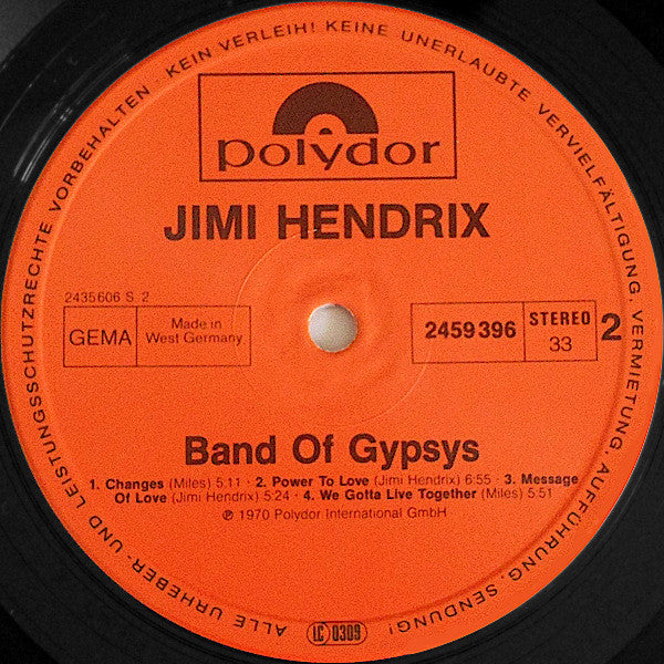 Hendrix* : Band Of Gypsys (LP, Album, RE)