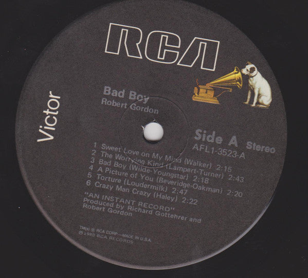 Robert Gordon (2) : Bad Boy (LP, Album, Ind)