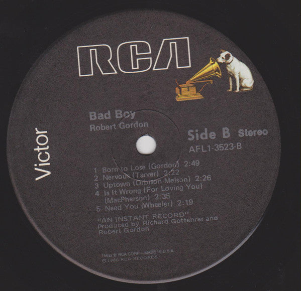 Robert Gordon (2) : Bad Boy (LP, Album, Ind)