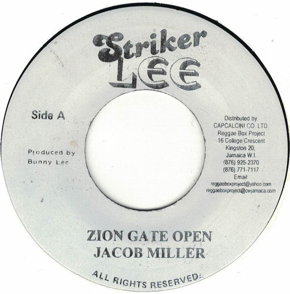 Jacob Miller / Owen Grey* : Zion Gate Open / Give A Helping Hand (7")